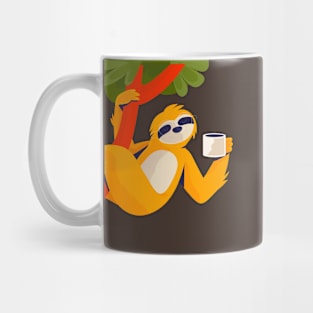 Sloth Drinking Coffee Mug